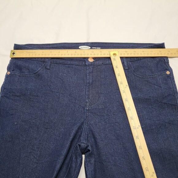 Old Navy Wow Super Skinny Jeans Womens Size 14 Midrise Darkwash Denim Pants - Picture 10 of 16
